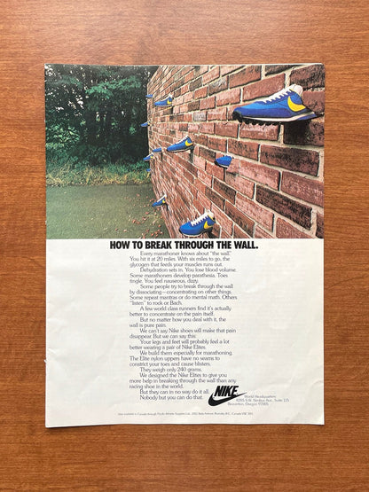 1978 Nike "Break Through The Wall." Advertisement