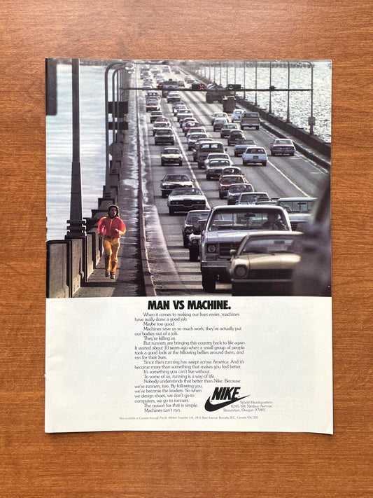 1978 Nike "Man vs Machine." Advertisement