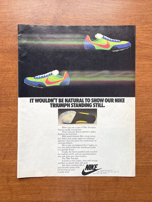 1978 Nike Triumph "Standing Still." Advertisement