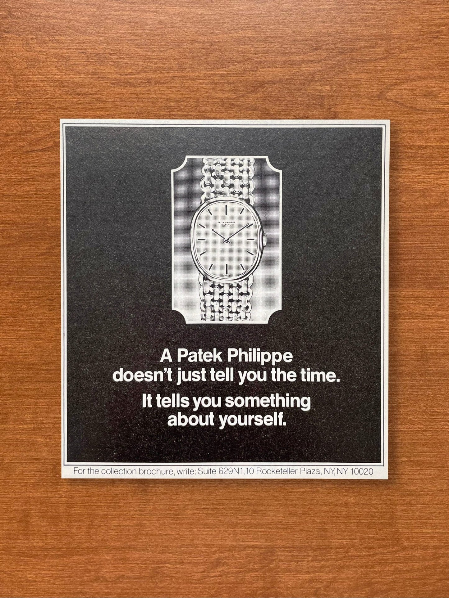 1978 Patek Philippe Ellipse "tells you something about yourself." Advertisement