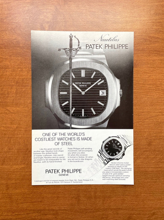 1978 Patek Philippe Nautilus Advertisement