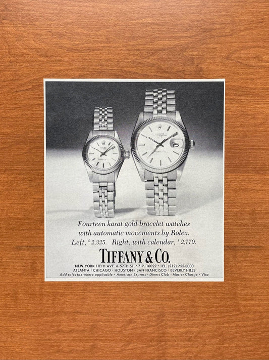 1978 Rolex Oyster Perpetual Date at Tiffany & Co. Advertisement