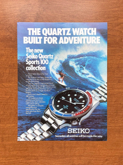 1978 Seiko Quartz Sports 100 Advertisement