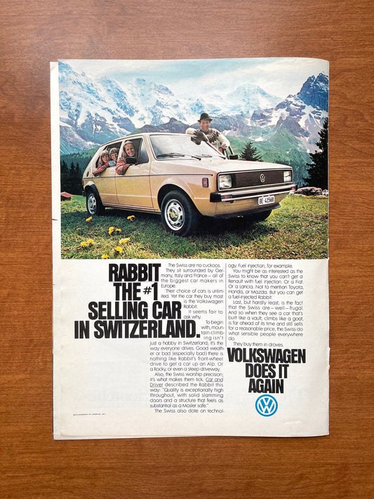1978 Volkswagen VW Rabbit Advertisement