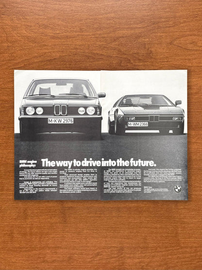 1979 BMW featuring M1 "way to drive into the future." Advertisement