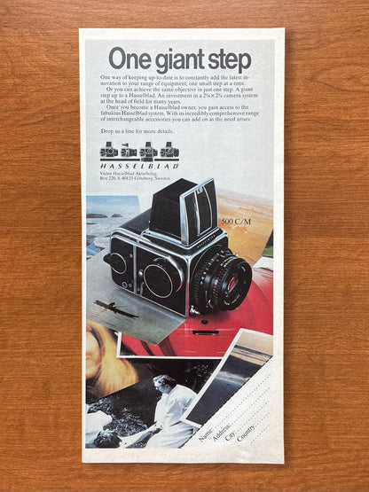 1979 Hasselblad "One giant step" Advertisement