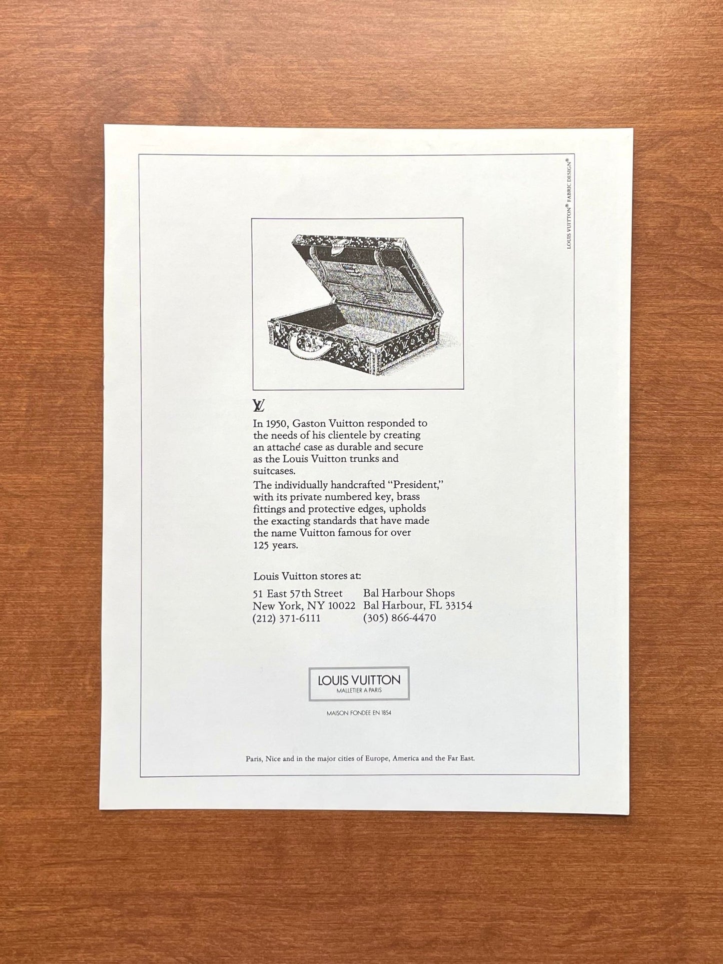 1981 Louis Vuitton "President" Advertisement