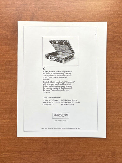 1981 Louis Vuitton "President" Advertisement