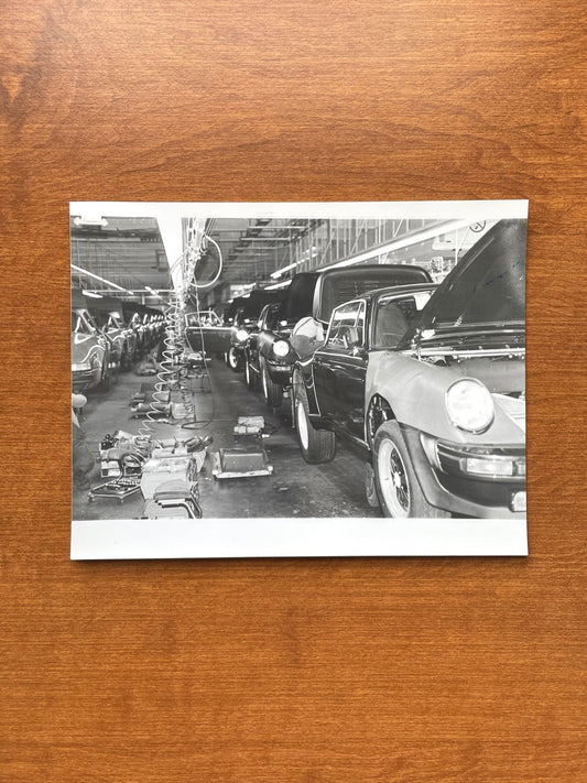 1981 Porsche 911 on Factory Assembly Line Press Photo
