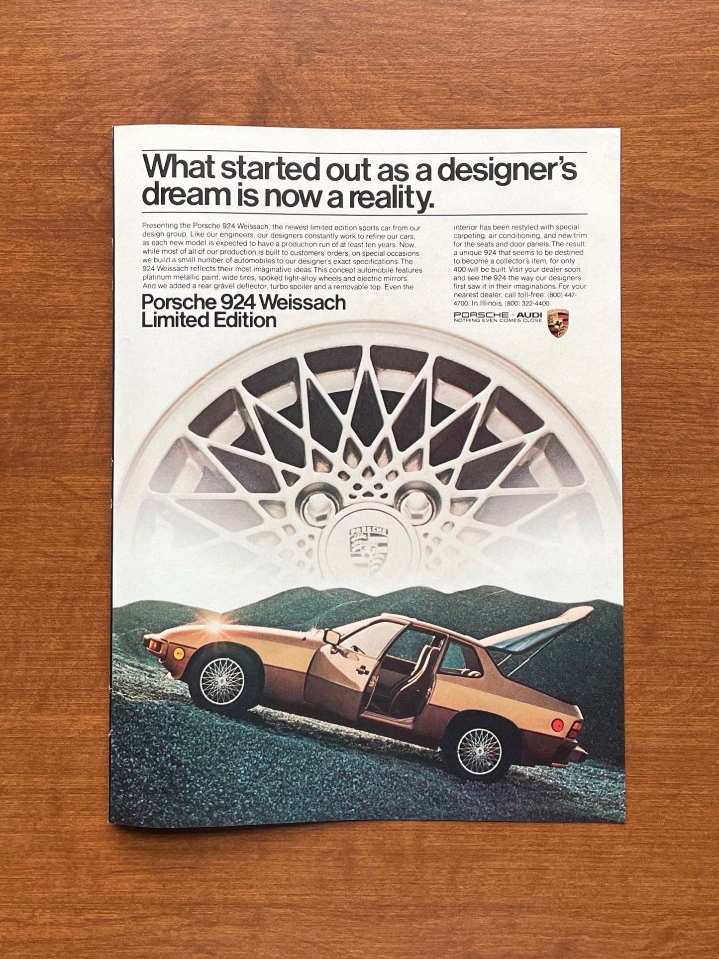 1981 Porsche 924 Weissach Limited Edition Advertisement