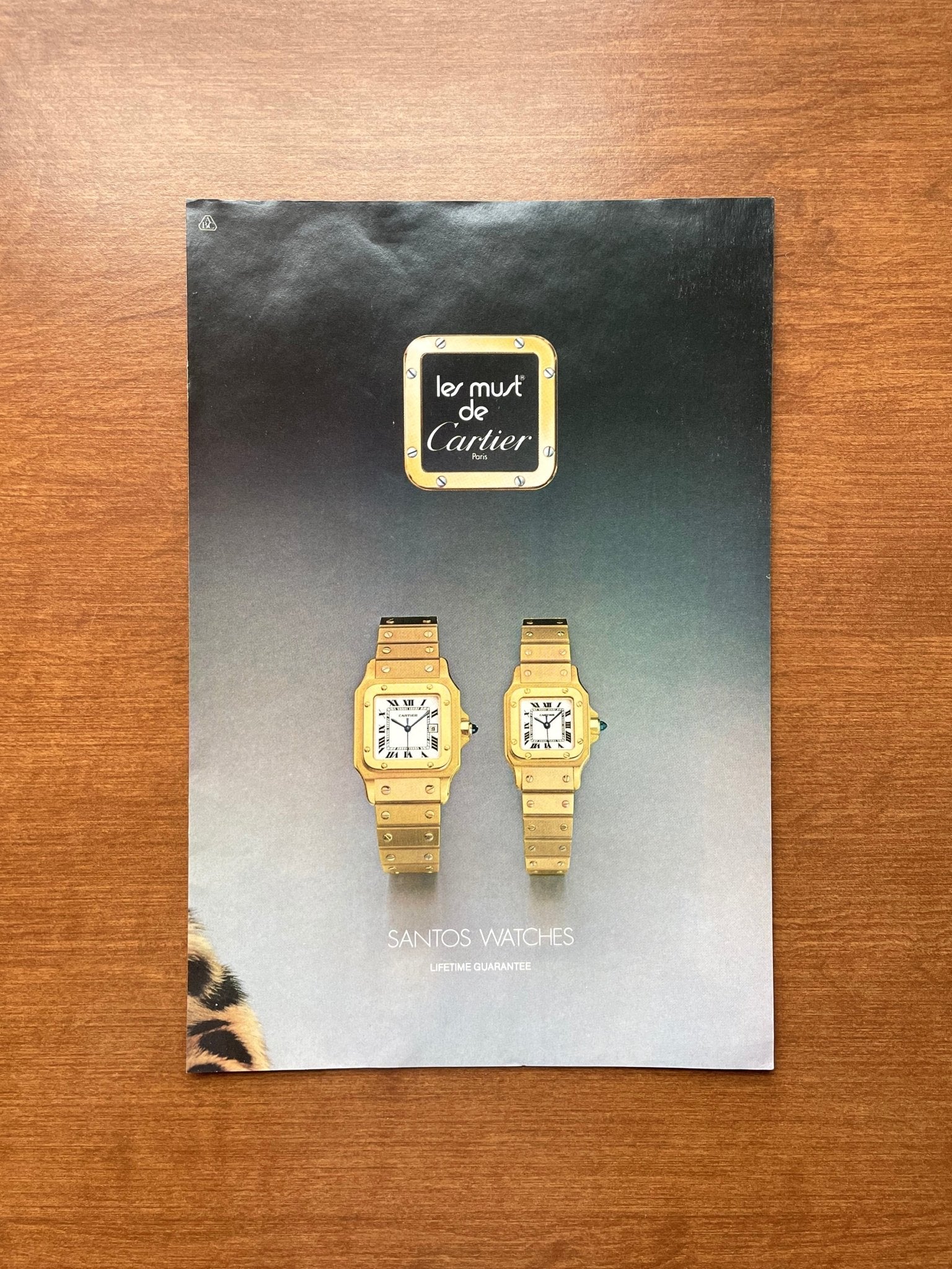 1982 Cartier Santos Watches Advertisement | Ad Patina