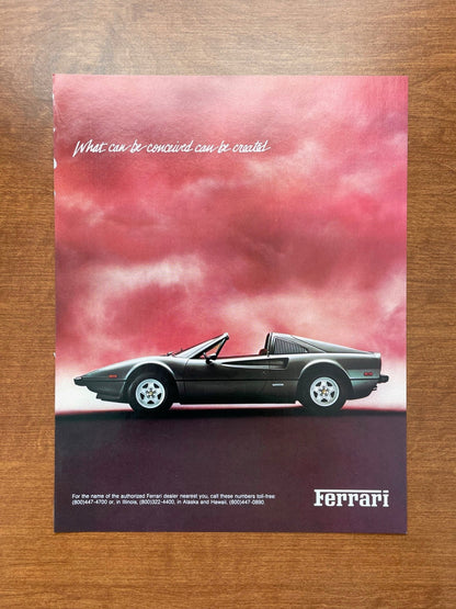 1982 Ferrari 308 "What can be conceived can be created" Advertisement