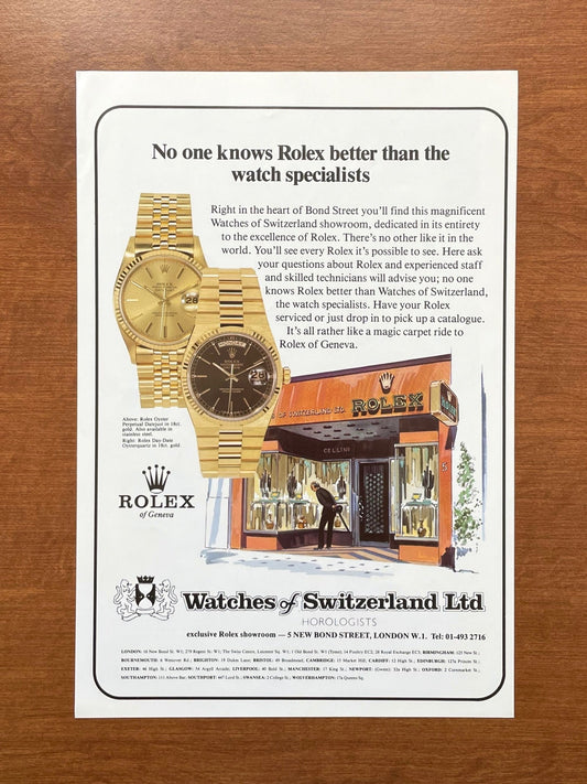 1982 Rolex Day Date Oysterquartz and Datejust Advertisement
