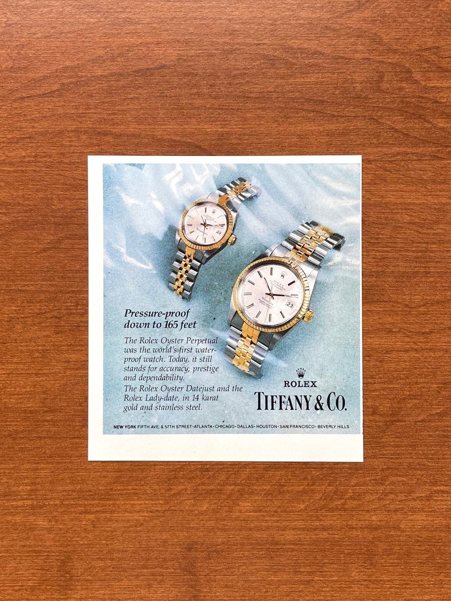 1983 Rolex Datejust Ref. 16013 and Lady-Date at Tiffany & Co. Advertisement