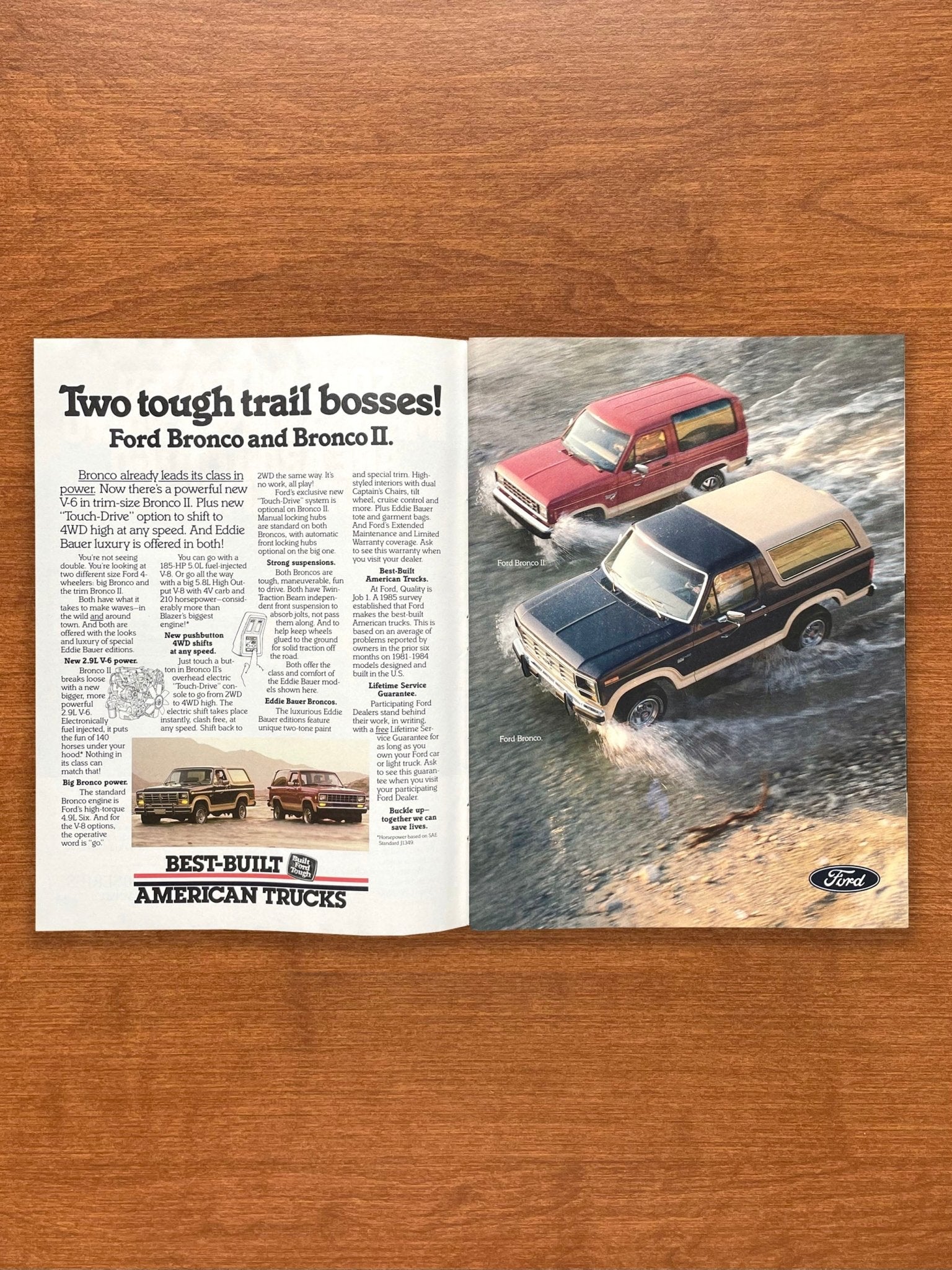 1986 Ford Broncos Advertisement