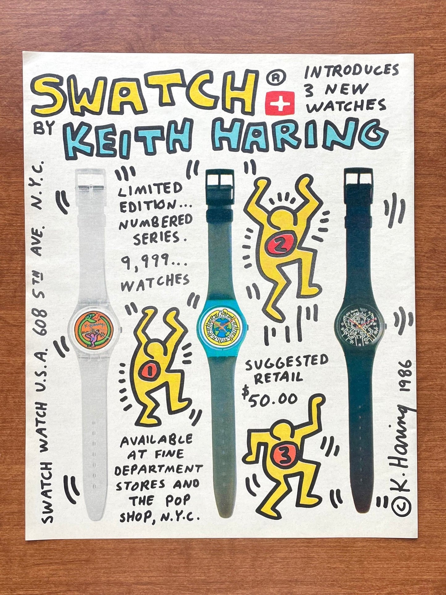 1986 Swatch Keith Haring Limited Editions Advertisement
