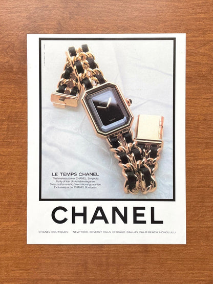 1987 Chanel Premiere Watch Advertisement