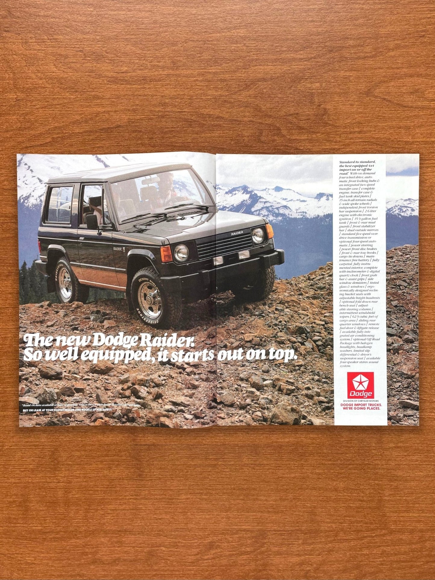 1987 Dodge Raider Advertisement