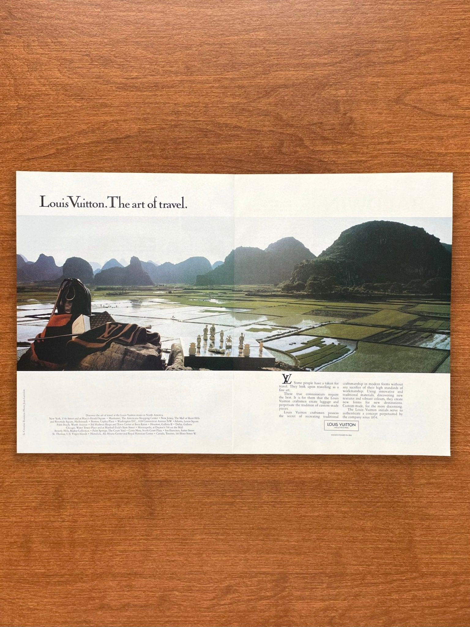 1987 Louis Vuitton 2-page Advertisement