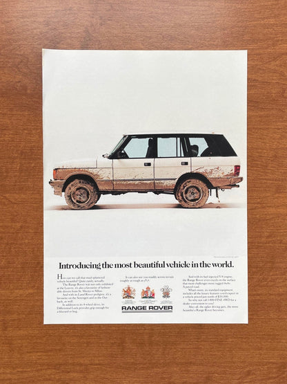 1987 Ranger Rover "most beautiful vehicle..." Advertisement
