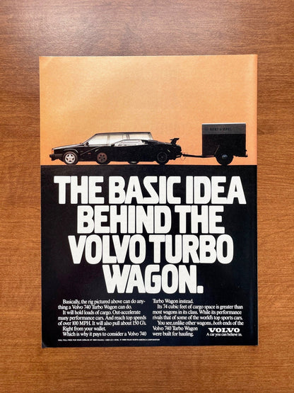1988 Volvo 740 Turbo Wagon with Lamborghini Advertisement