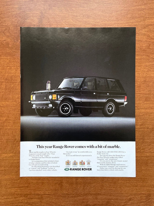 1989 Range Rover Country "comes with a bit of marble." Advertisement