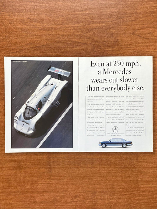 1990 Mercedes Benz Sauber and S-Class Advertisement