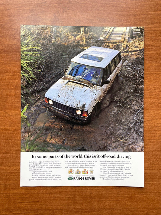 1991 Range Rover "this isn't off-road driving." Advertisement