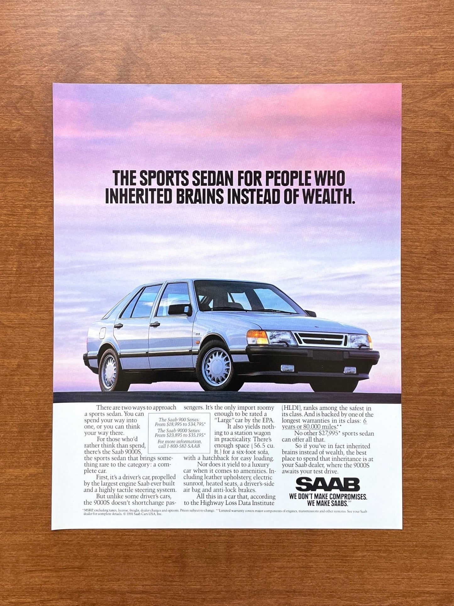 1991 SAAB 9000S Advertisement