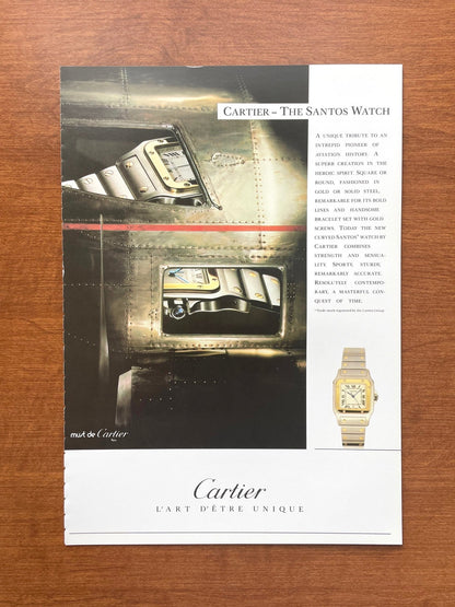 1992 Cartier - The Santos Watch Advertisement