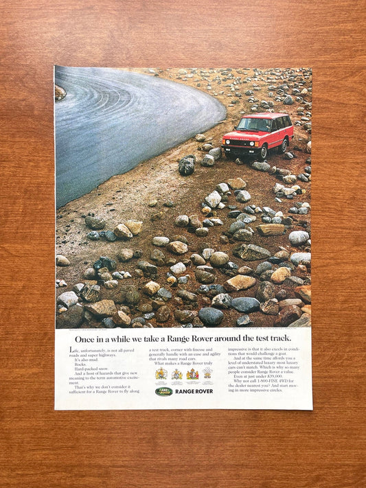 1992 Range Rover "around the test track." Advertisement