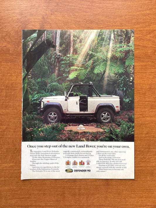 1993 Land Rover Defender 90 "you're on your own." Advertisement