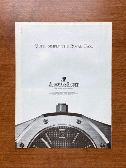 1994 Audemars Piguet "Quite Simply the Royal Oak." Advertisement
