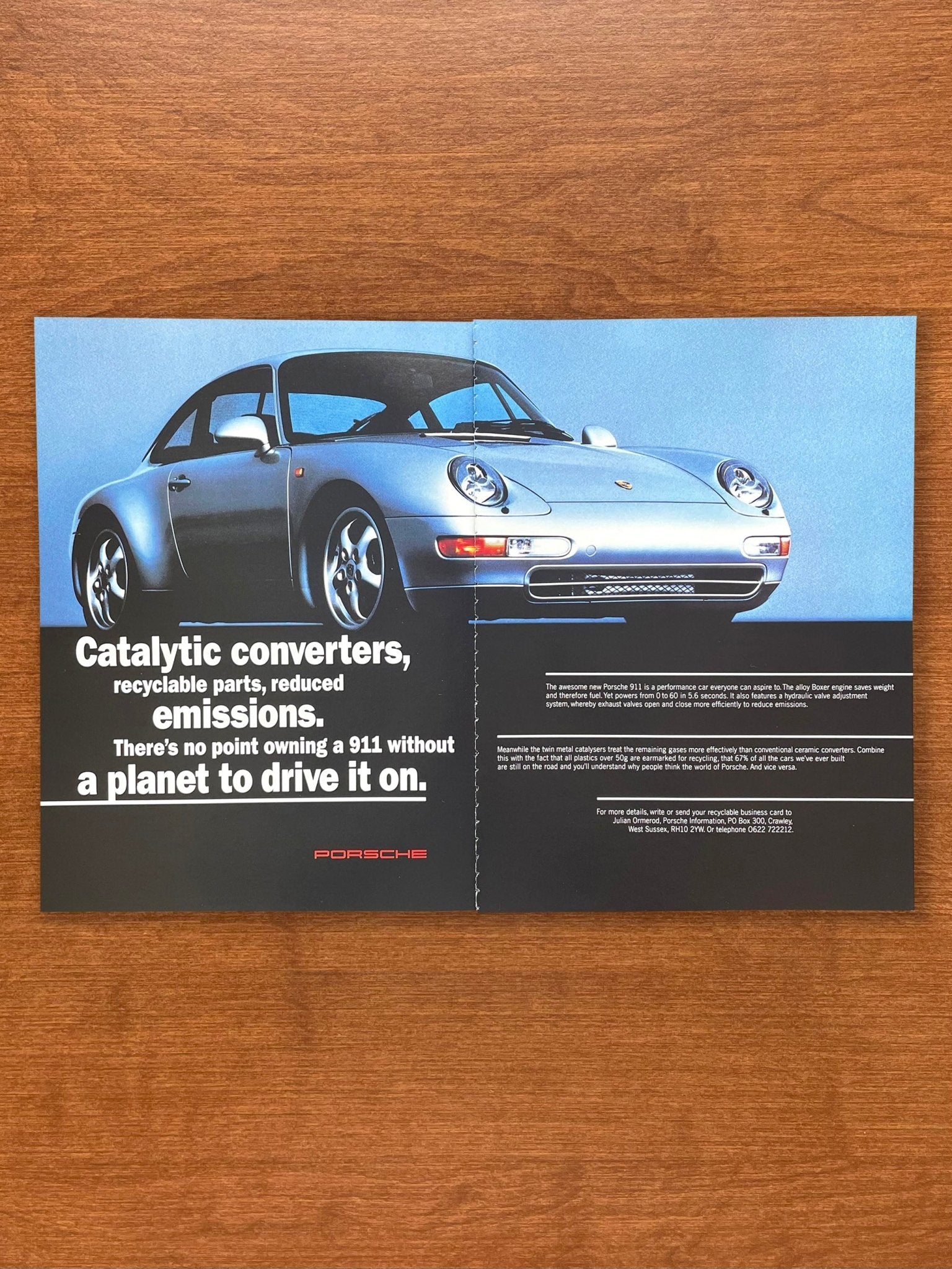 1994 Porsche 911 "no point owning... without a planet..." Advertisement