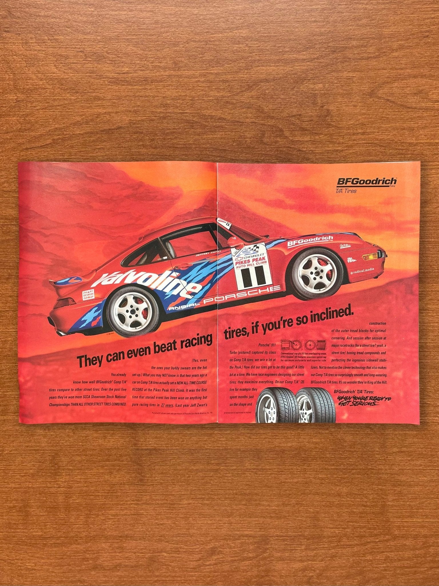 1996 BFGoodrich featuring Jeff Zwart's Porsche 911 Advertisement