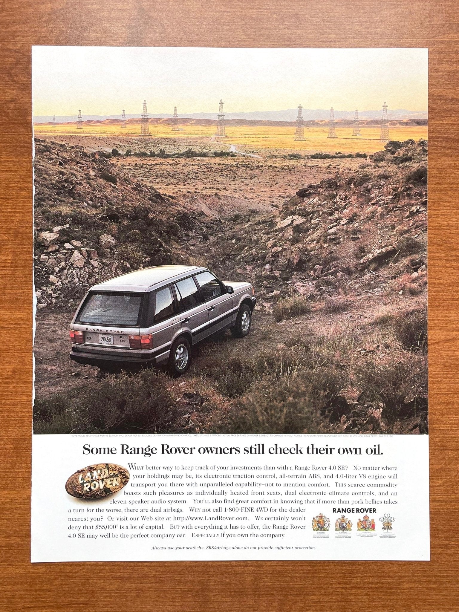 1996 Range Rover 4.0 SE "owners check their own oil." Advertisement