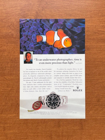 1996 Rolex Submariner Ref. 16610 with Clownfish Advertisement