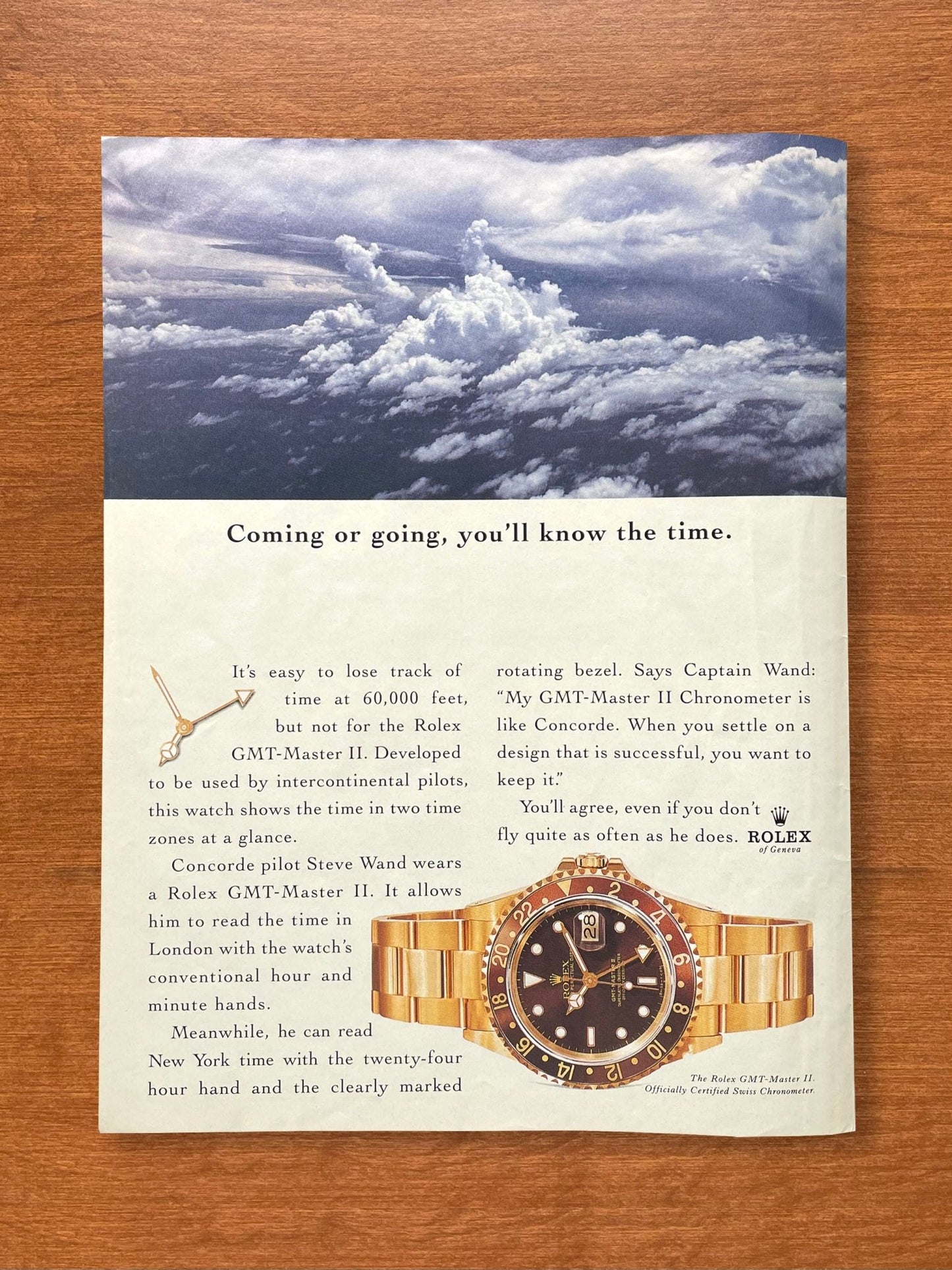 1997 GMT Master II Ref. 16718 "you'll know the time." Advertisement