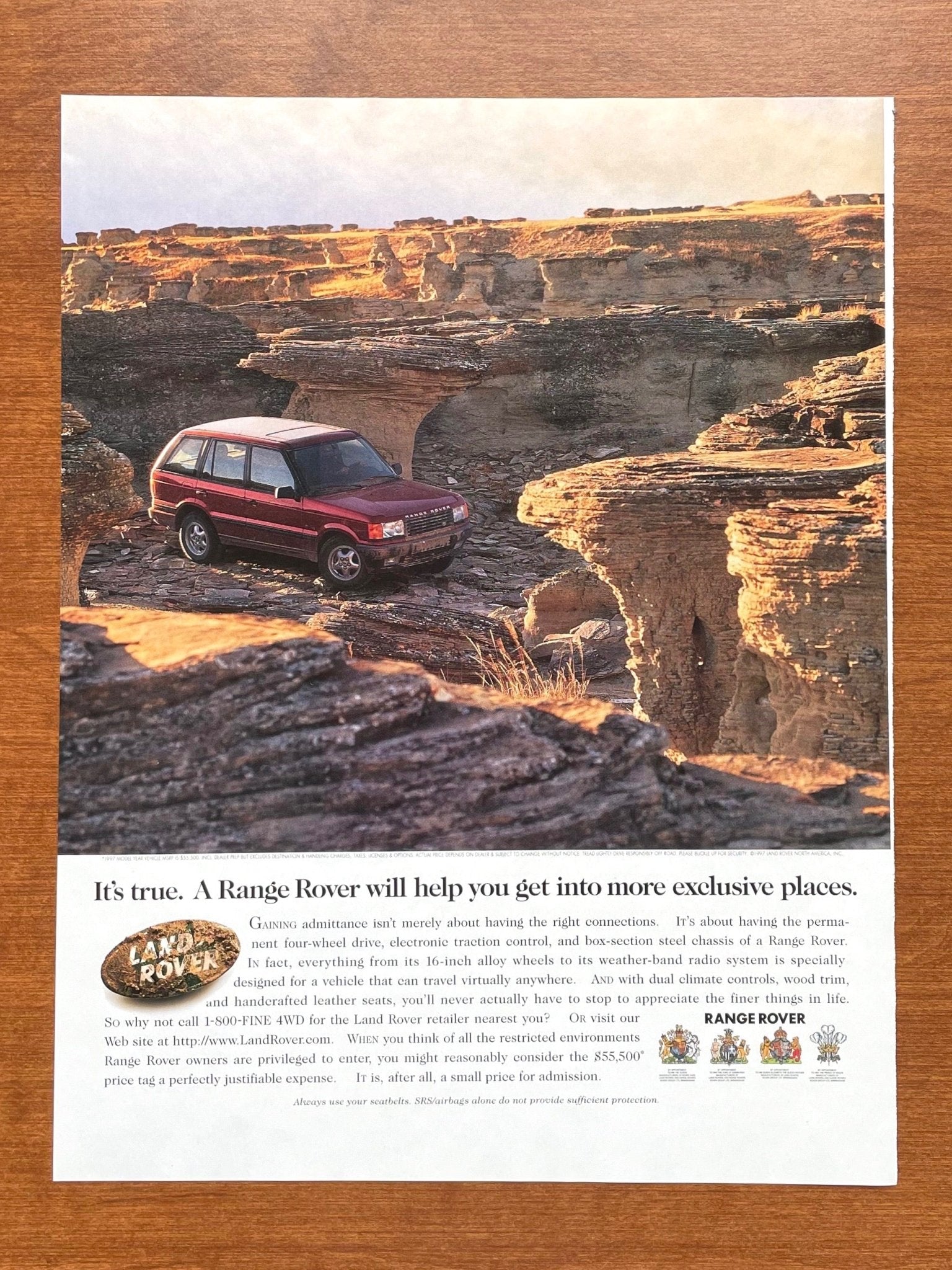 1997 Range Rover "get into the most exclusive places." Advertisement