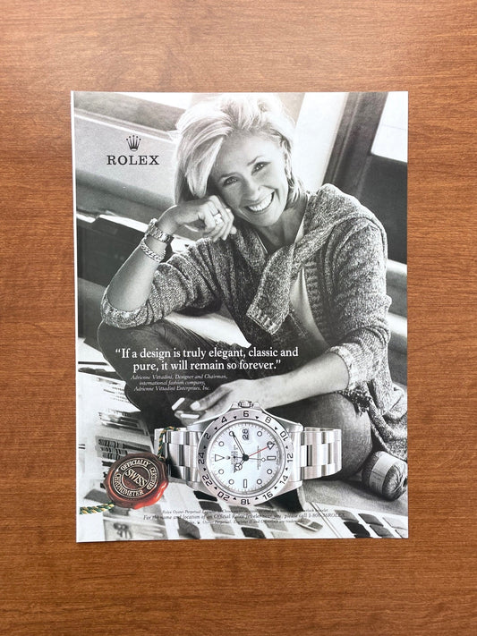 1997 Rolex Explorer II Ref. 16570 feat. Adrienne Vittadini Advertisement