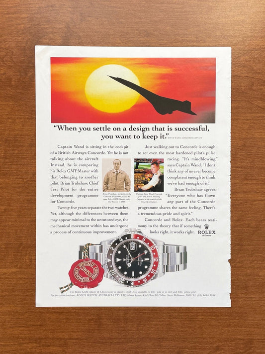 1997 Rolex GMT Master II Ref. 16710 w/ Concorde Advertisement