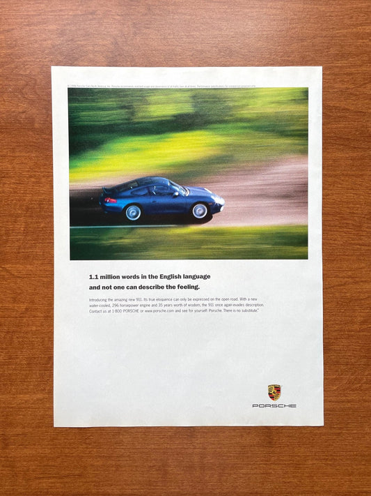 1998 Porsche 911 "1.1 million words..." Advertisement