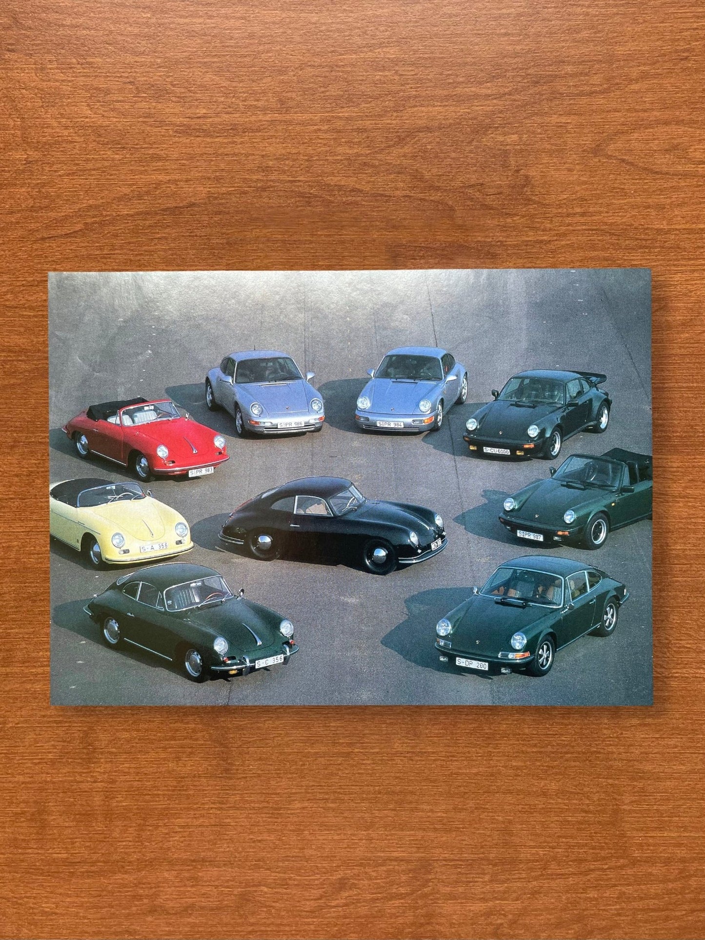 1998 "Porsches in parking lot" photograph Advertisement
