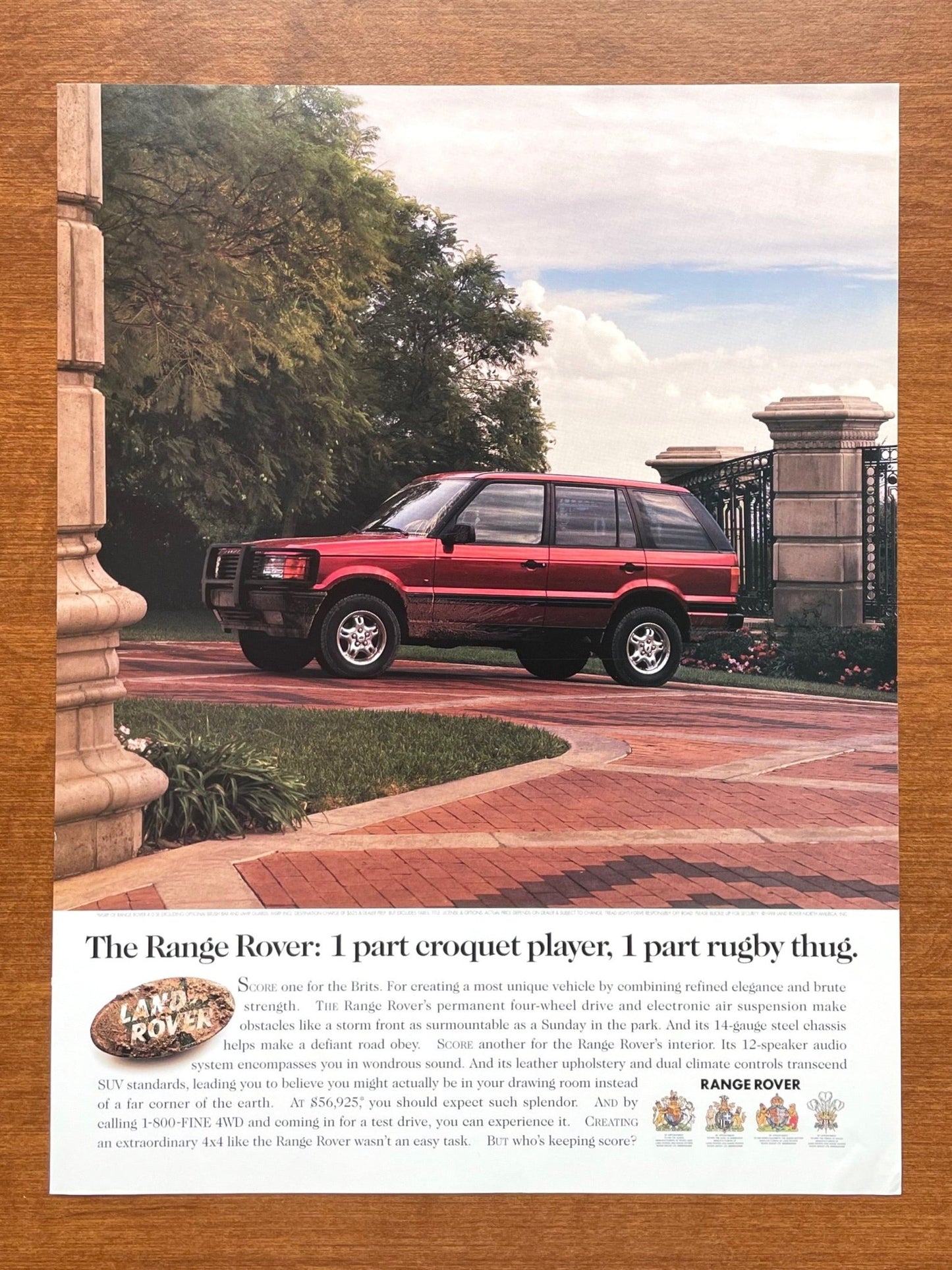 1998 Range Rover "croquet player, rugby thug." Advertisement
