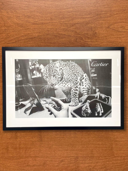 1999 Cartier Panther Looking at Jewlery Advertisement