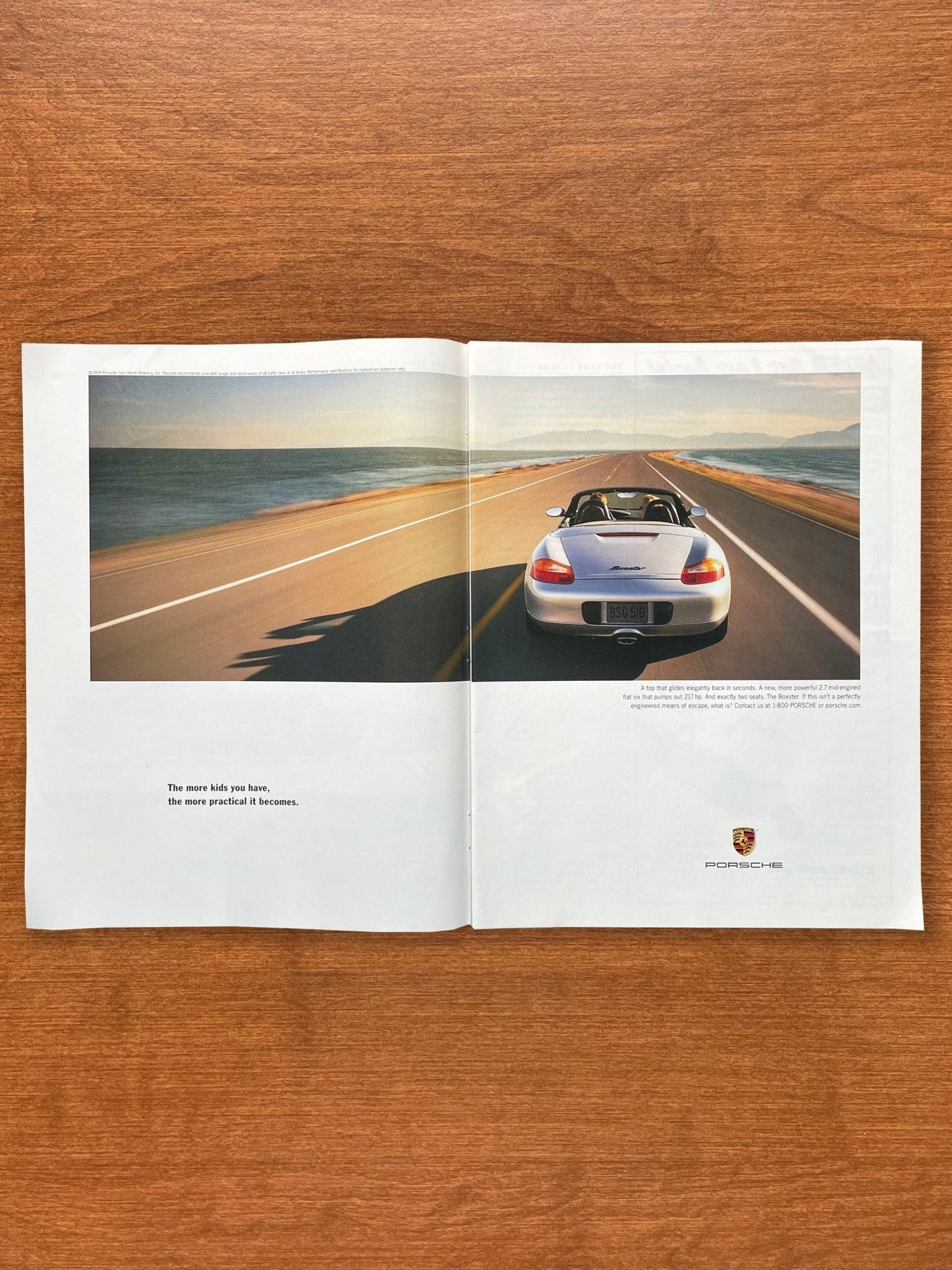 1999 Porsche Boxster "The more kids you have..." Advertisement