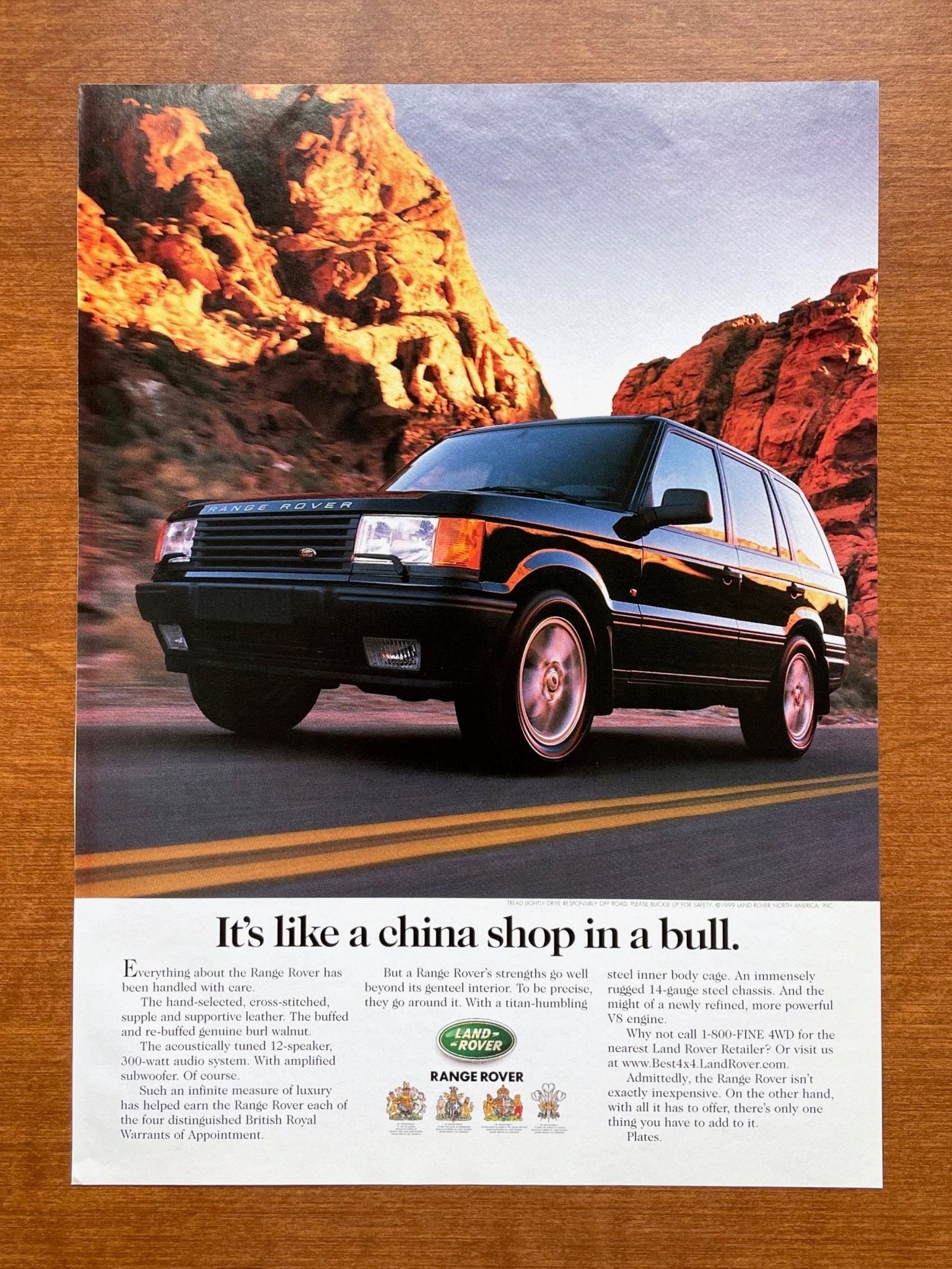 1999 Range Rover "china shop in a bull." Advertisement