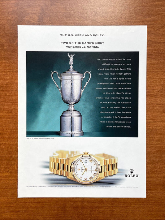 1999 Rolex Day Date Ref. 18238 "U.S. Open" Advertisement