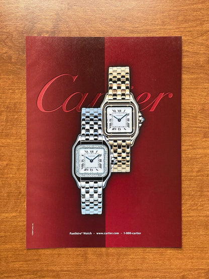 2000 Cartier Panthere Watches Advertisement