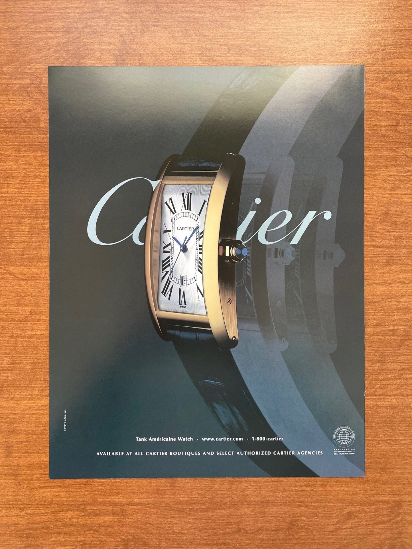 2000 Cartier Tank Americane Watch Advertisement